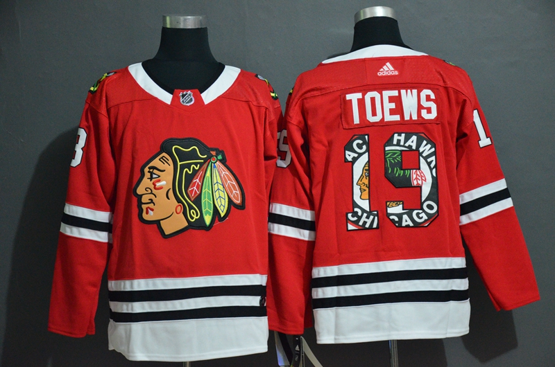 2020 Men Chicago Blackhawks #19 Tallon red jerseys